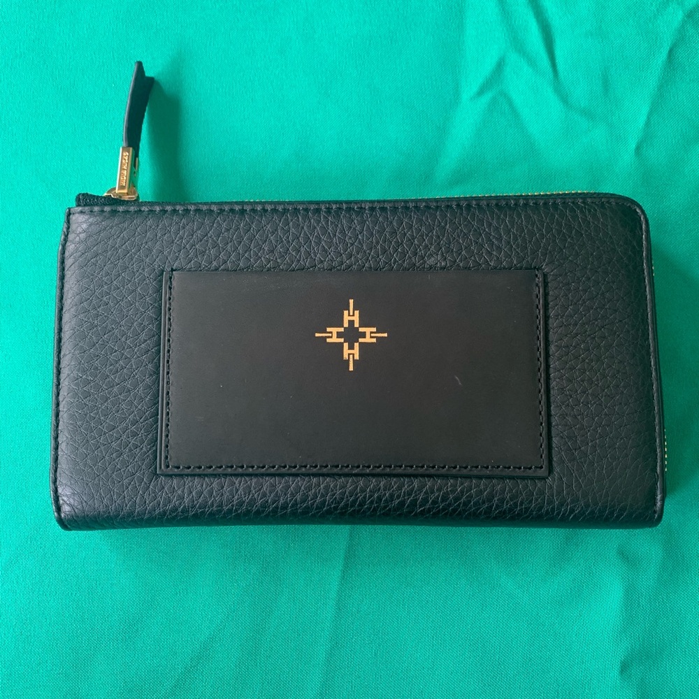 India Hicks Black Leather Wallet